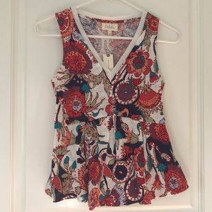 Deletta sleeveless floral top